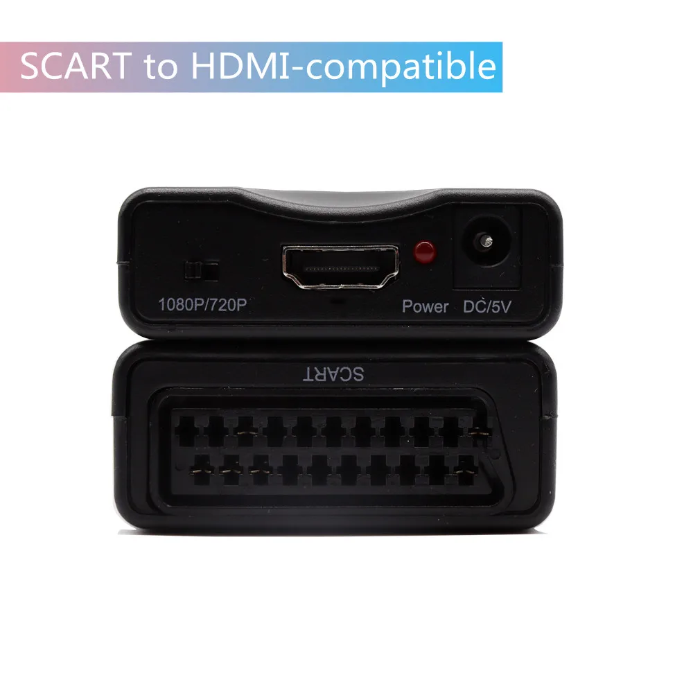 Адаптер 1080P SCART К HDMI-высококлассный преобразователь видео аудио для HD ТВ