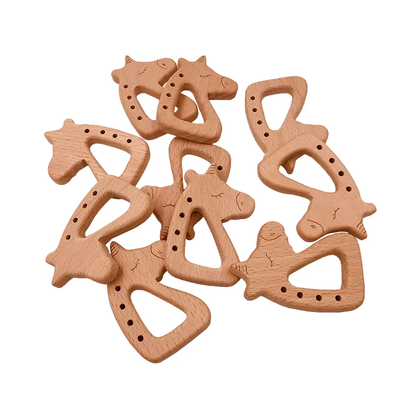 ABCPICK 10 шт. деревянный прорезыватель животные буко прорезывание зубов