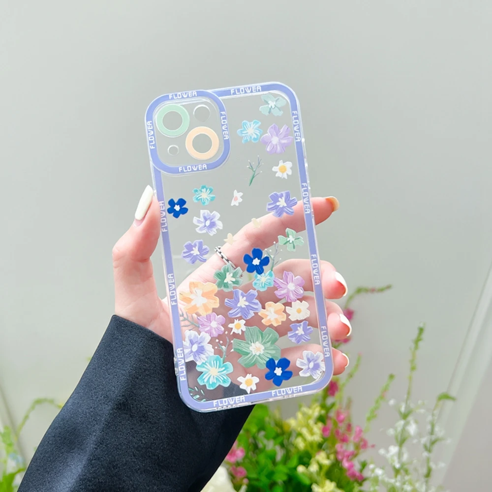 Цветочный чехол для Samsung Galaxy A33 A13 A53 A12 A52 A73 A32 A72 A22 A51 A71 A50 A20 A30 J2 Prime мягкий