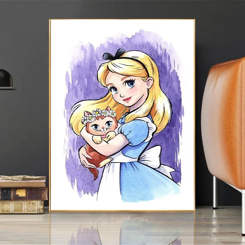 

Alice Diamond Mosaic Painting Cartoon Girl Full Round Diamond Embroidery DIY Rhinestone Picture Home Decor 3D Cross Stitch Kit