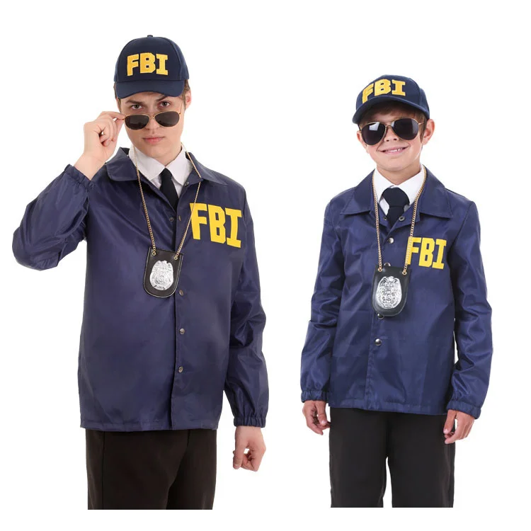 

Семейная Детская ролевая игра ФБР, полиция, косплей, одежда для родителей и детей