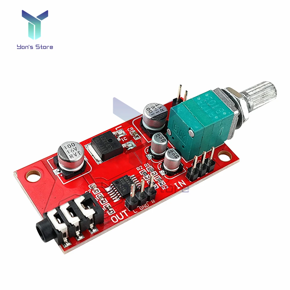 

MAX4410 Плата усилителя наушников, двухканальная миниатюрная искусственная мощность, предварительный усилитель, сменный модуль NE5532 80 мВт + 80 мВт