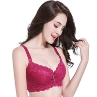 ladies lace sexy adjustable bra with steel rings gathering thin underwear women