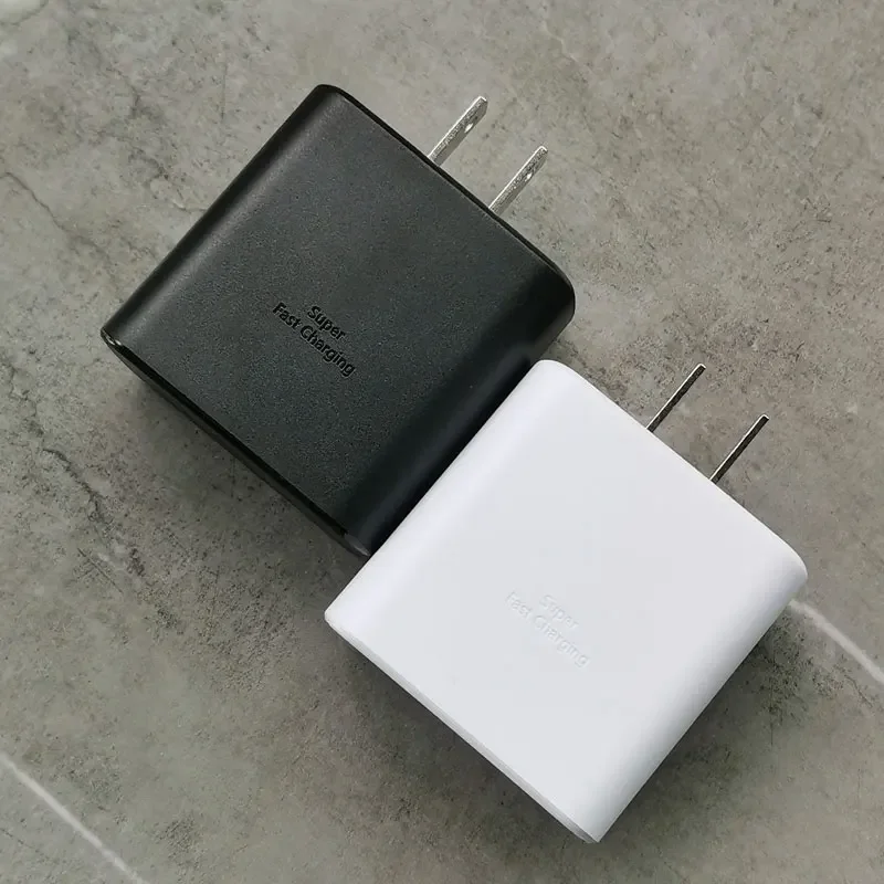 Зарядное устройство США 45 Вт адаптер для супербыстрой зарядки PD Galaxy S20 S21 S22 S23 S24 Note