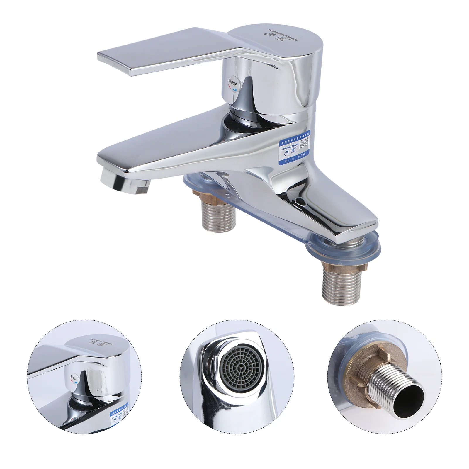 

1 шт. медная раковина с двойным отверстием для горячей и холодной раковины