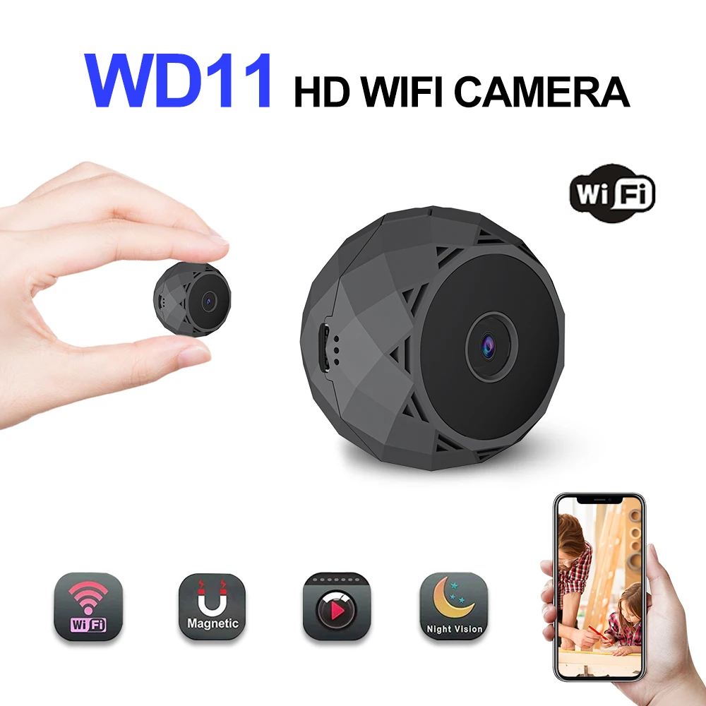 

WD11 Micro Wifi Camera HD 1080P Mini Cam Video Sensor Night Vision Camcorder Motion DVR Micro Video