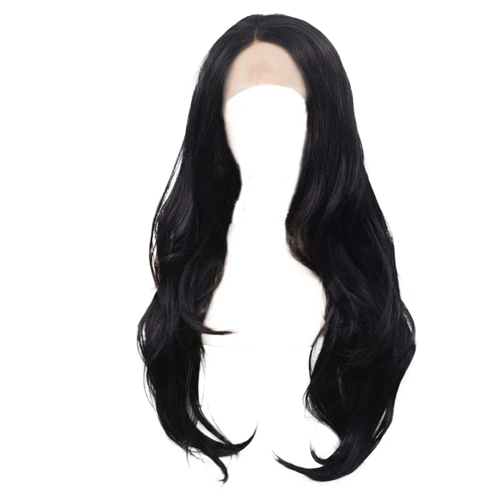 

FANXITON черные синтетические парики для женщин предварительно выщипанные с ребенком волосы свободные волнистые парики термостойкие волосы б...