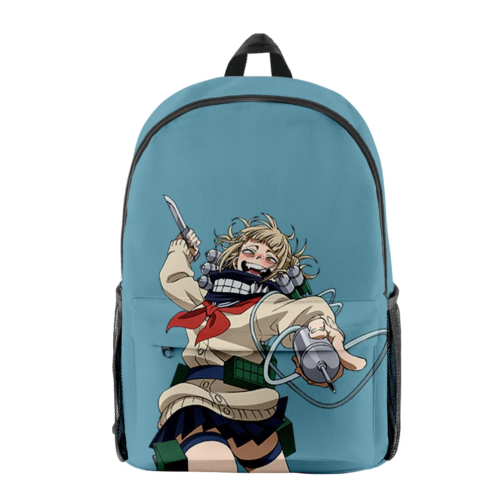 

Молодежные школьные ранцы My Hero Академия Toga Himiko, рюкзаки для ноутбука, водонепроницаемые забавные дорожные сумки из ткани Оксфорд с 3D-принтом для мальчиков и девочек