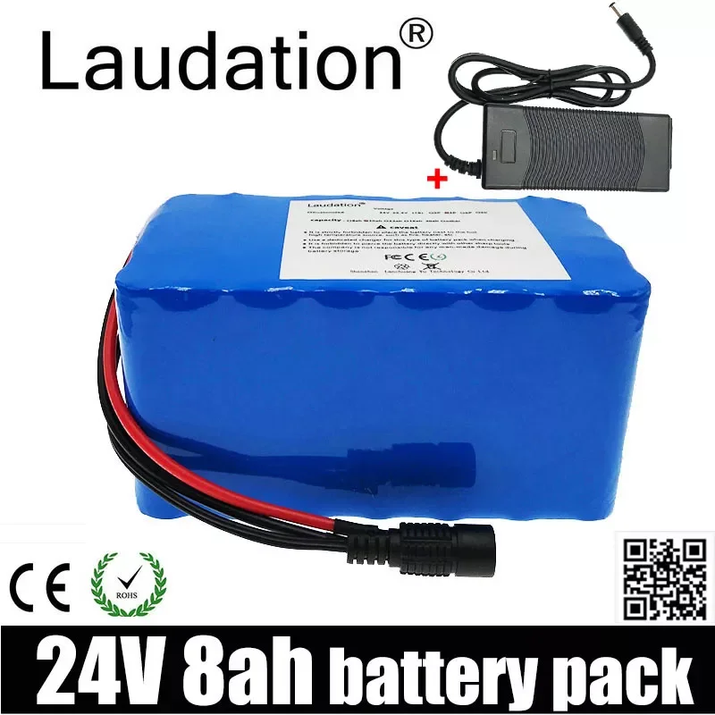 

Литиевая батарея 24 В, 24 В, 8 Ач, 24 В, 8 Ач, стандартная литий-ионная батарея 250 Вт для электрического велосипеда с зарядным устройством 2 А