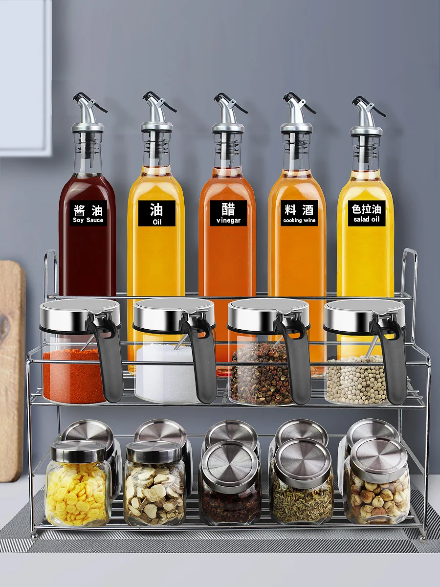 

Стеклянная креативная банка для специй, модная подставка для сахарницы, соли, перца, Женская кухонная подставка, товары для дома DI50TWG