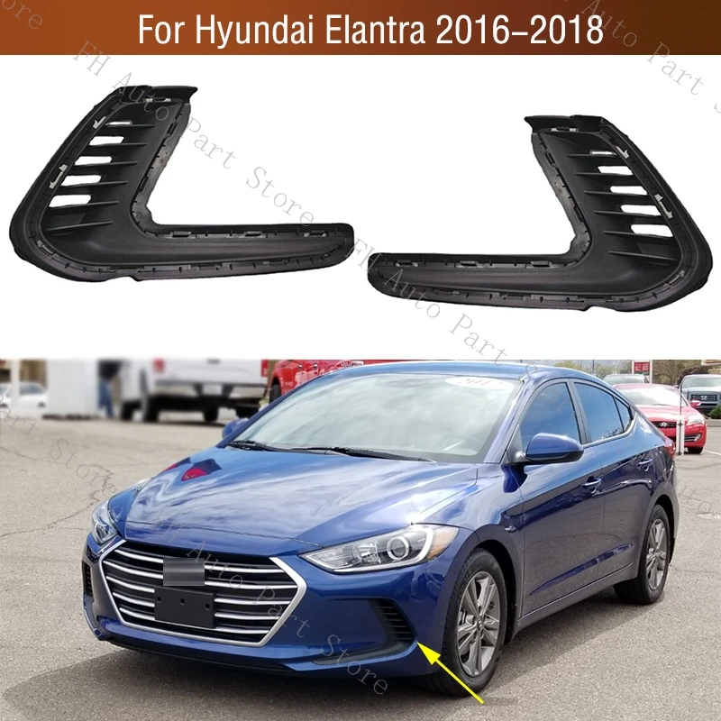 

Для Hyundai Elantra 2016 2017 2018 автомобильный передний бампер, противотуманная фара, обшивка радиатора 86564-F2000 86563-F2000