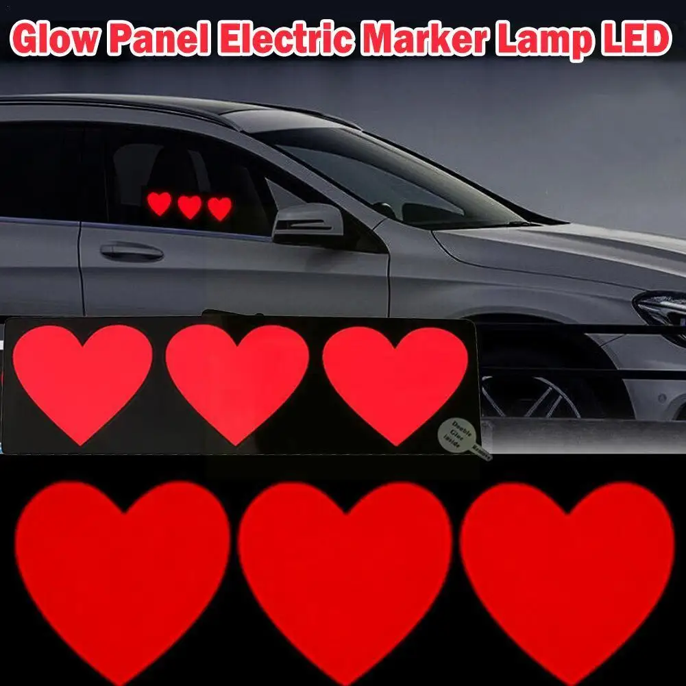 

Take Care Windshield Electric LED Decoration Light JDM Window Light Glow Sticker Panel Car Sign Up Star Light Glow Stickers D0B1