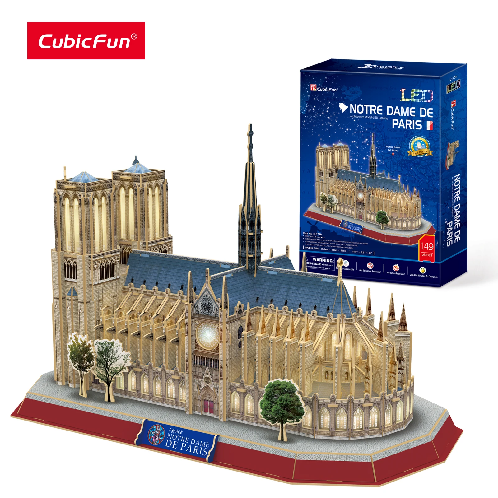 

3D Пазлы CubicFun в стиле «Нотр-дама Парижа»