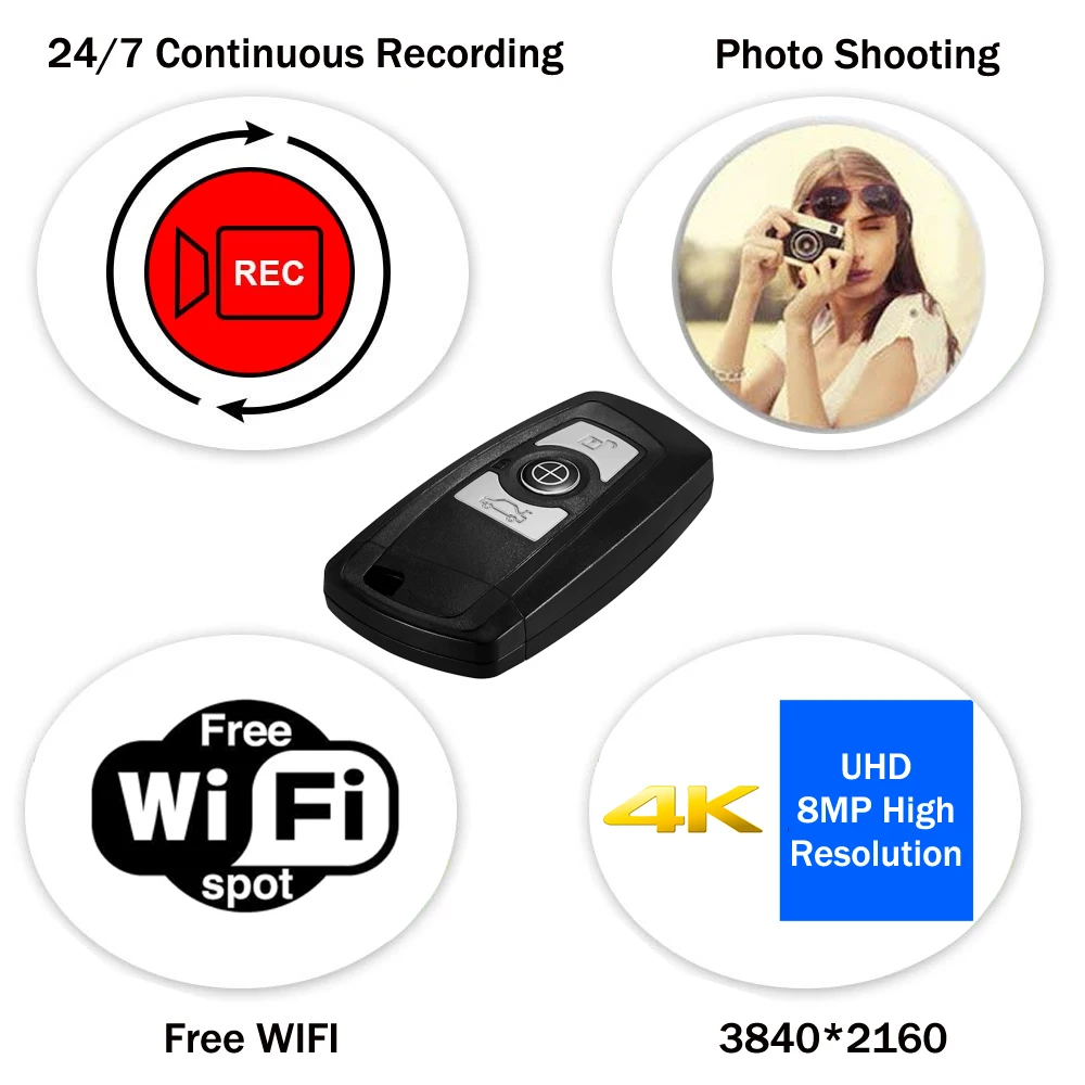 

1080P Micro Camcorder Wireless Security Camcorder DVR Video Recorder Monitor Camera 4K 2K Wifi Mini Camera Car Key Cam