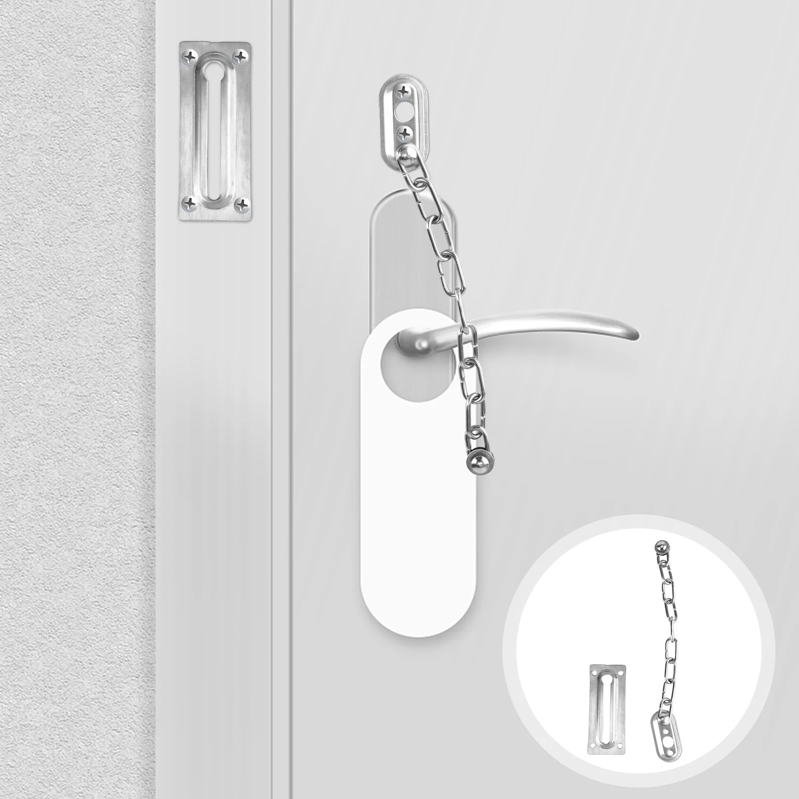 

Anti-leech Childproof Door Chain Latch Heavy Duty Premium Lock Home Security Stainless Steel Locks Front