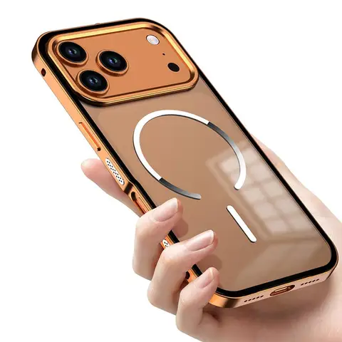 Для iPhone 17 Pro Max Air Матовый магнитный чехол для телефона Металлический каркас Съемный для Magsafe Пряжка объектива Матовая крышка N2H0
