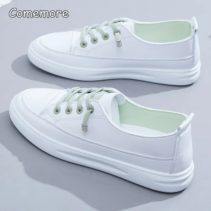 

Дешевые летние женские классические кроссовки Comemore 2023, Женские спортивные туфли, белые кроссовки для женщин с круглым носком