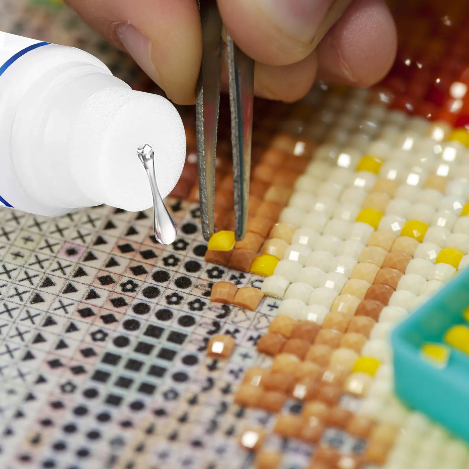 Пазл-клей 5D Алмазный клей с перманентной фиксацией и блестящими эффектами