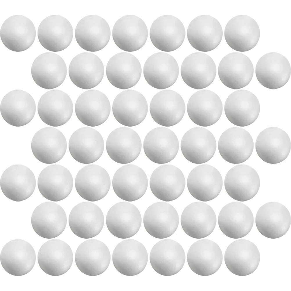 

100 Pcs Statue Decor Ball Foams Balls Crafts Blank Party Models DIY Projects White Material