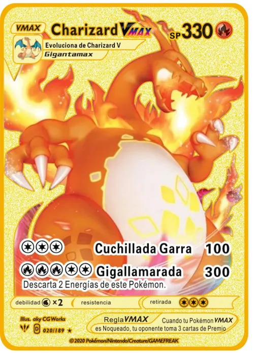 

Оригинальные испанские Покемоны, металлические карточки, персонажи аниме, персонажи мультфильмов, периферия, блестящие золотые карточки, Д...