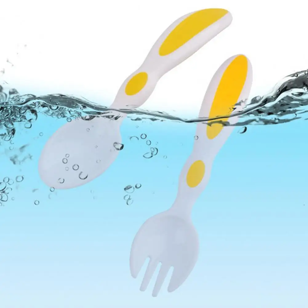 

Вилка для младенцев, отличная легкая Экологически чистая детская вилка, ложка, набор посуды для младенцев, ложка для кормления, вилка для ма...