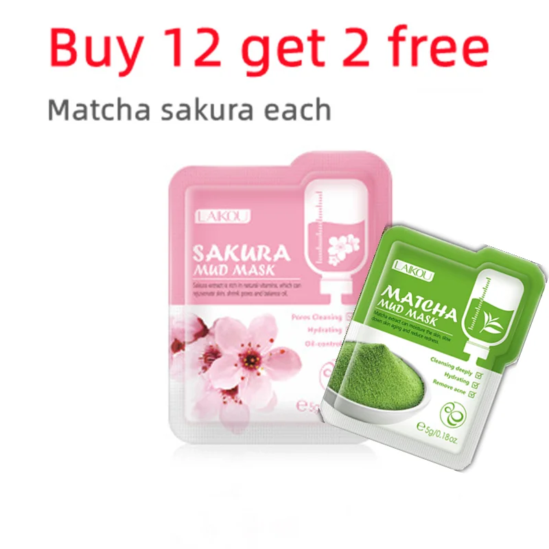 

LAIKOU 14 stcke маття Grn Ton Schlamm Maske, Антивозрастные маски