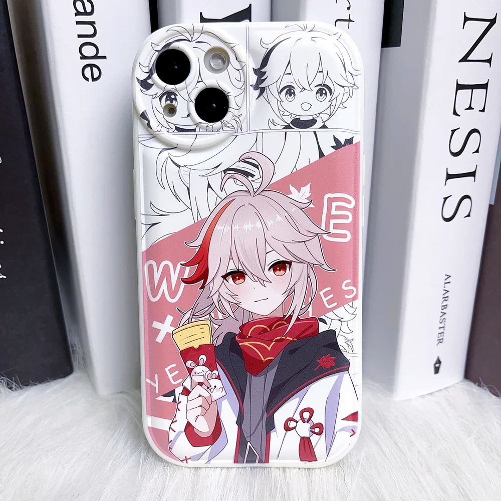 

Genshin Impact Cute Kaedehara Kazuha Phone Case for IPhone 14 13 12 11 Pro Max Mini Xs Xr X Se 8 7 Plus New Air Cushion Cover