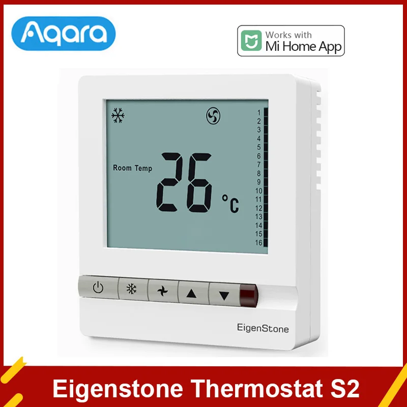 Умный термостат Aqara S2 EigenStone регулятор температуры с ЖК-дисплеем для Xiaomi App Mi Home |