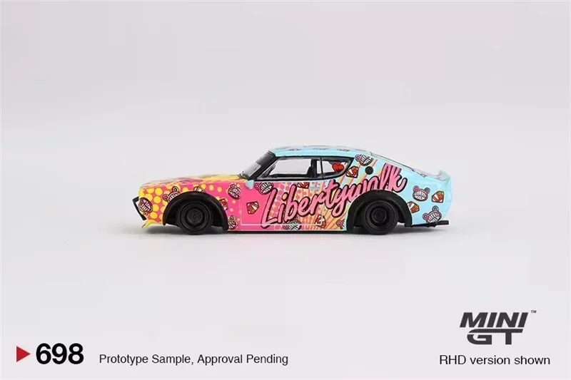 Литая под давлением модель автомобиля MINI GT 1:64 Skyline Kenmeri Liberty Walk LBWK KUMA LHD