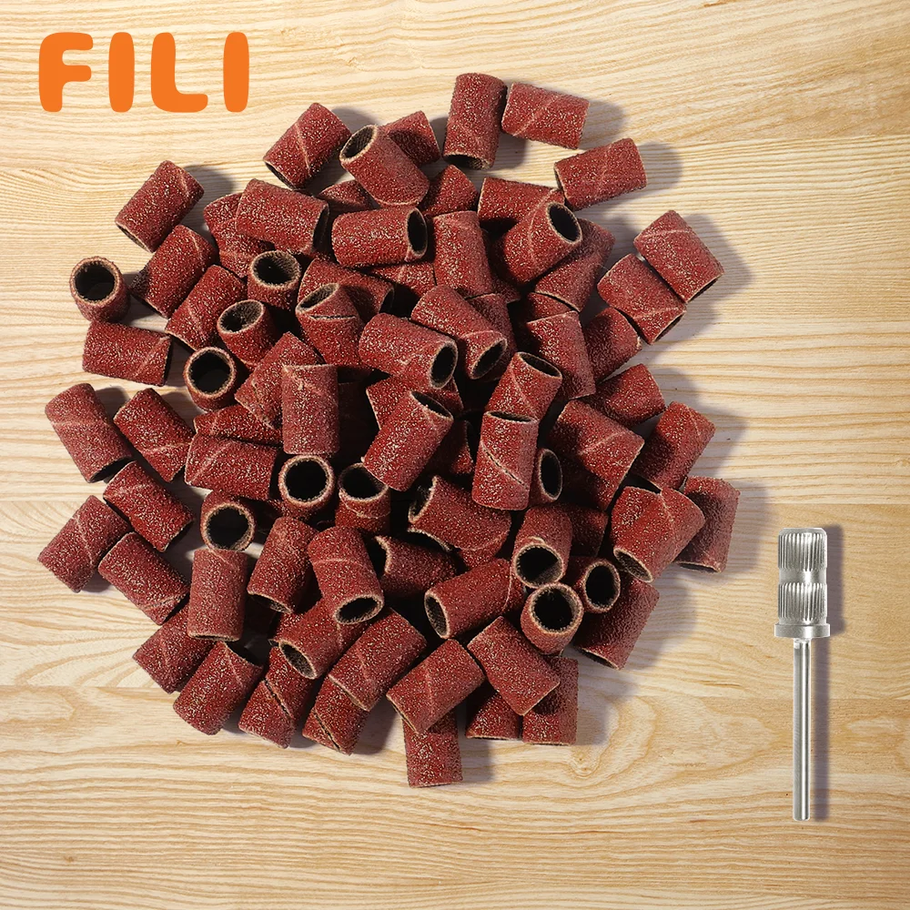 

FILI Nail UV Gel Remover Replacement 80# 120# 180# 240# Sanding Bands Cutter Nail Drill Bits Foot Care Polish Manicure Pedicure