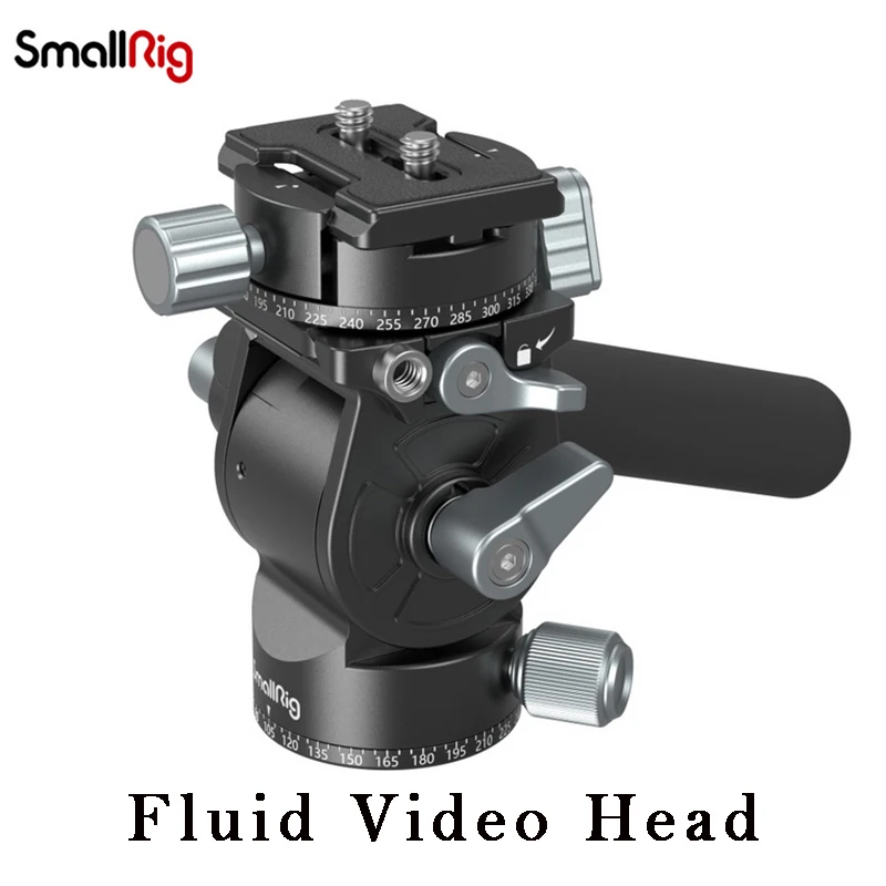 

SmallRig Lightweight Fluid Video Head 360° Swivel With a Removable Telescopic Handle Adjustable Lightweight Portable 3457 3259