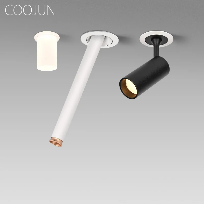 

COOJUN Recessed LED Spotlight Ceiling Lamp CREE Chip 2W 5W Creative Adjustable Spot Light AC110-240V Downlight Warm White Lamp