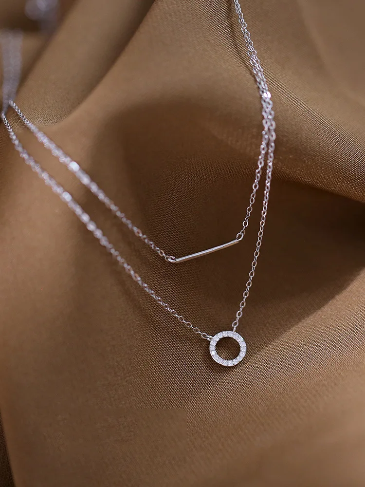 

High Quality S925 Silver Necklace For Women Luxury Vintage Style Chain Pendant Aesthetic Vintage Korean Style Simple Fashion