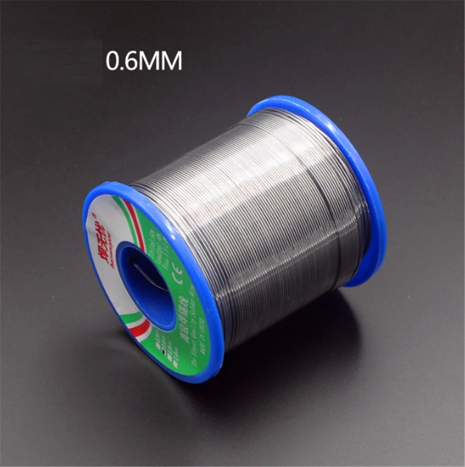 

500g/roll 0.6mm 500g 60/40 FLUX 2.0% 40FT Tin Lead Tin Wire Melt Rosin Core Solder Soldering Wire Roll Tin content 40%