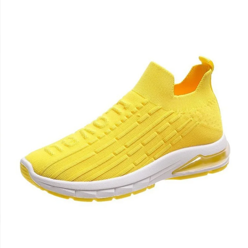 

Sneakers For Women 2022 New Spring Yellow Slip-On Ladies Casual Women's Sneakers Breathable Mesh Lightweight Vulcanized Shoes