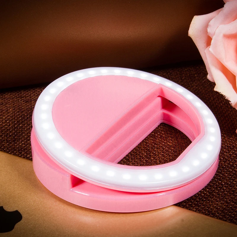 new selfie ring mobile phone clip lens light lamp swt led bulbs emergency dry battery for photo camera well smartphone beauty free global shipping
