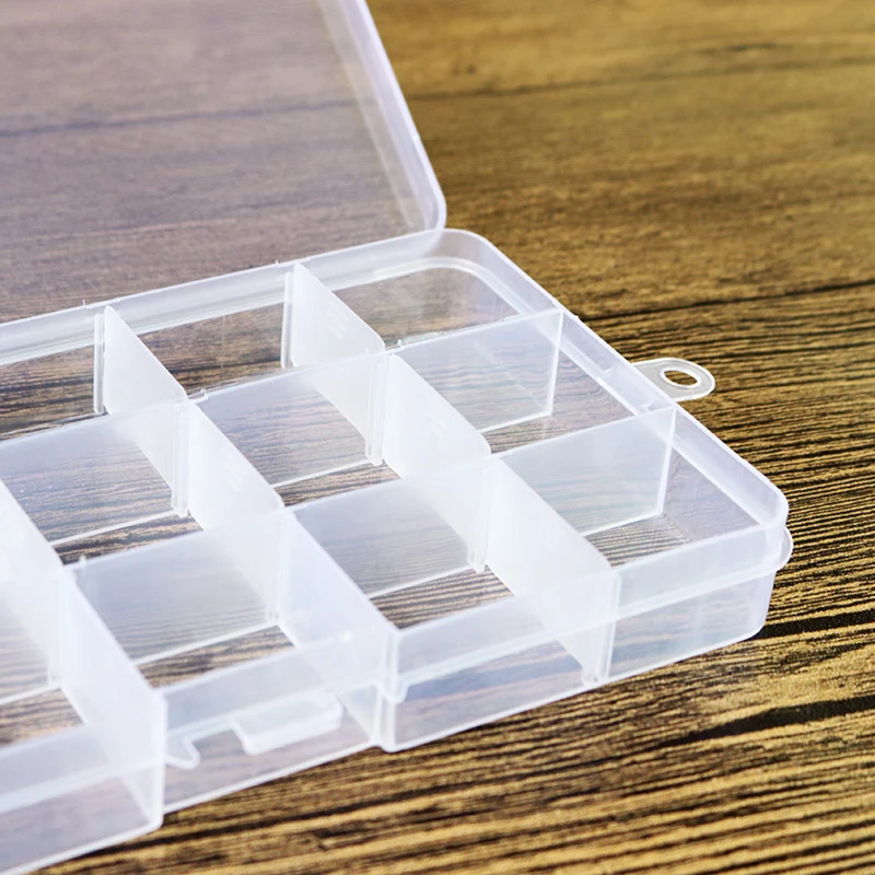 

Home Storage Organization 10/15/24 Compartments Plastic Box Jewelry Bead Storage Container DIY Organizer To Store Earrings, Neck