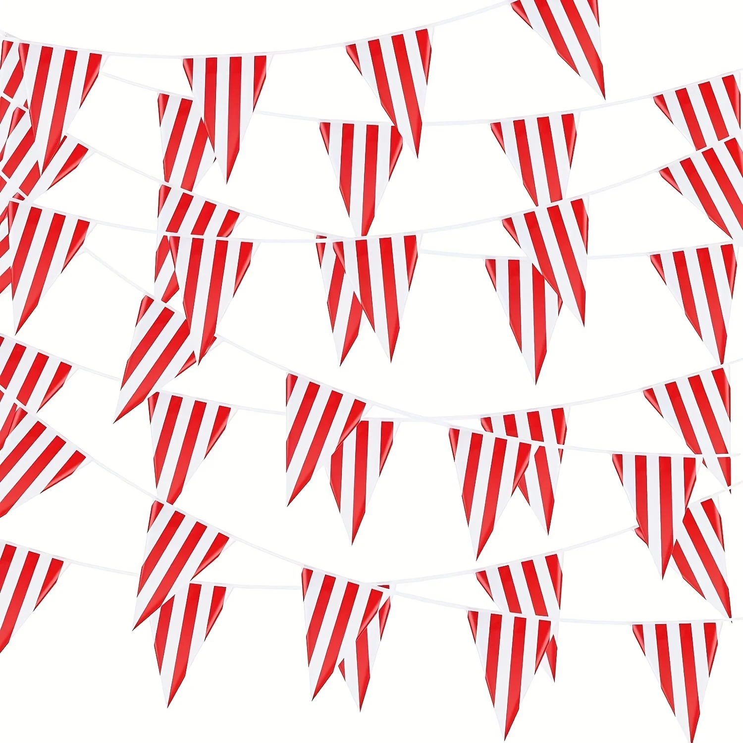 Баннер в красно-белую полоску 1 шт.