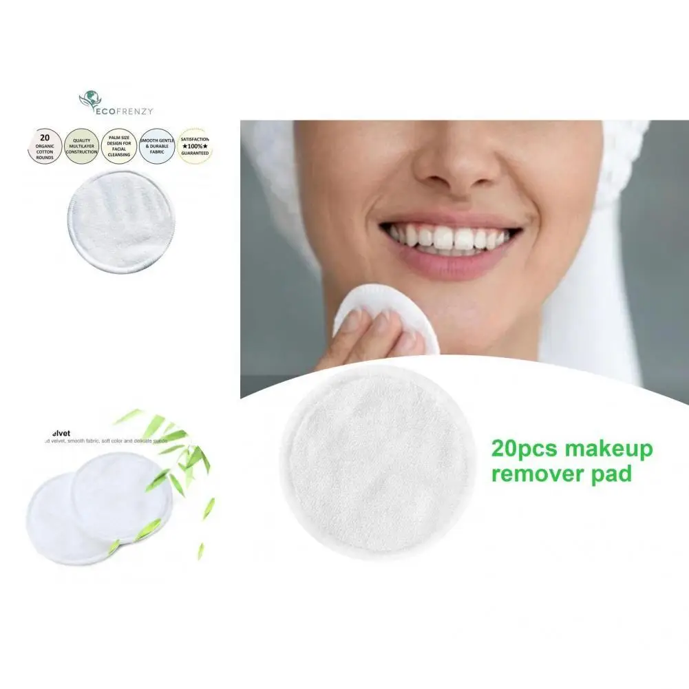 

Eco-friendly Dry Quickly Makeup Remover Pads with Laundry Bag for Skin