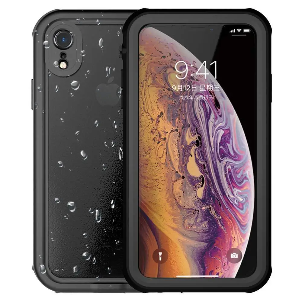 

iPhone XR Waterproof Case, Slim Full Sealed Shockproof Dirtproof IP68 Water Proof Case for iPhone XR Supports wireless charging