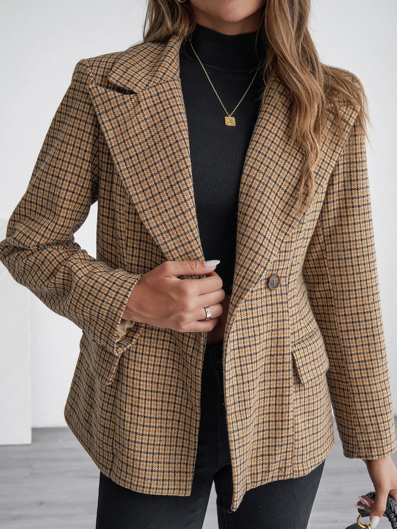 Повседневный деловой костюм в европейском и американском стиле Qianniao женственный