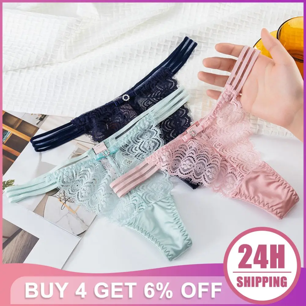 

G-string Women's Panties Stretch Waistband Breathable Briefs Sexy Lace Underpanties Summer Latest Lingerie Women's Underwear