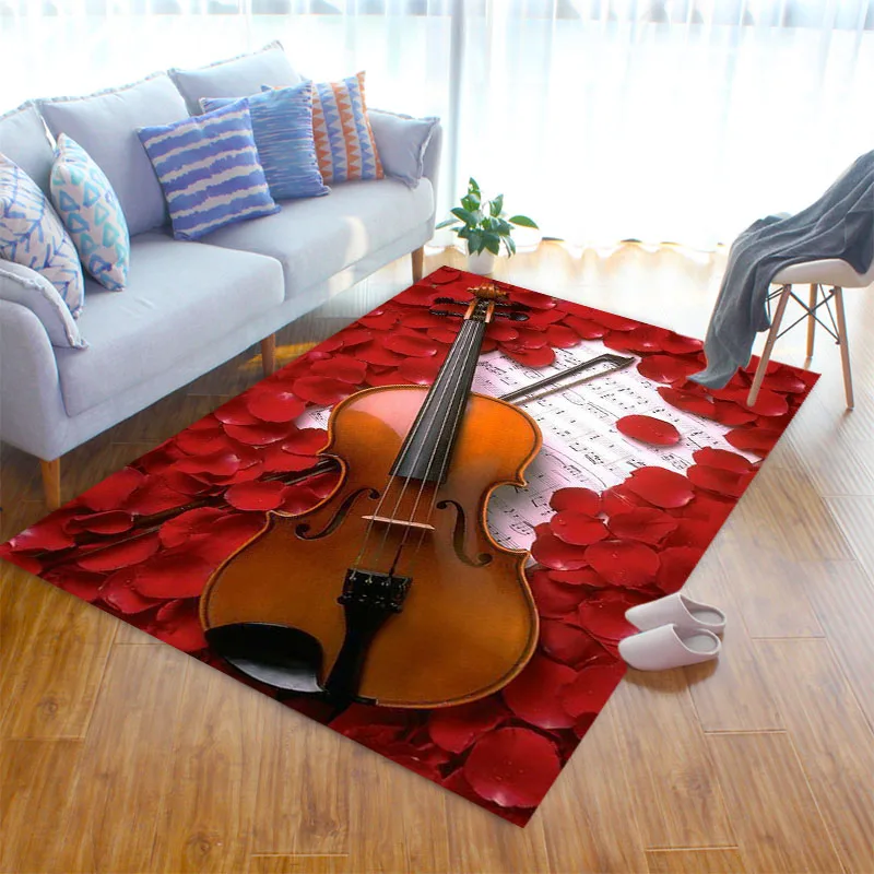 

3D узоры для музыки и гитары, ковер для дома, спальни, прикроватный декор, детский коврик, мягкий пушистый ковер для детской комнаты, прихожей,...