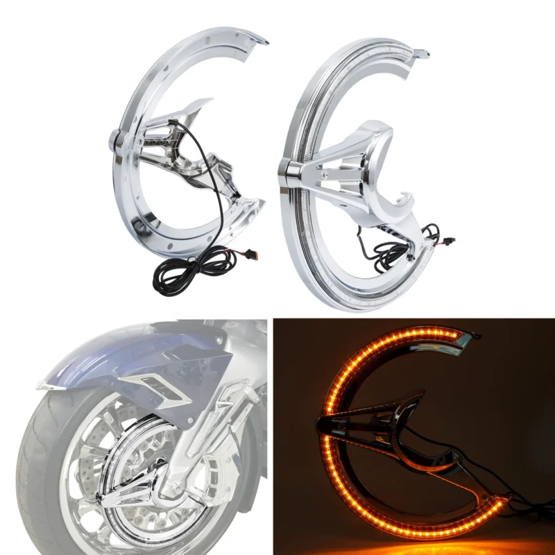 

Motorcycle Brake Rotor Covers With LED Light For Honda Goldwing 1800 GL1800 2018 2019 2020 2021