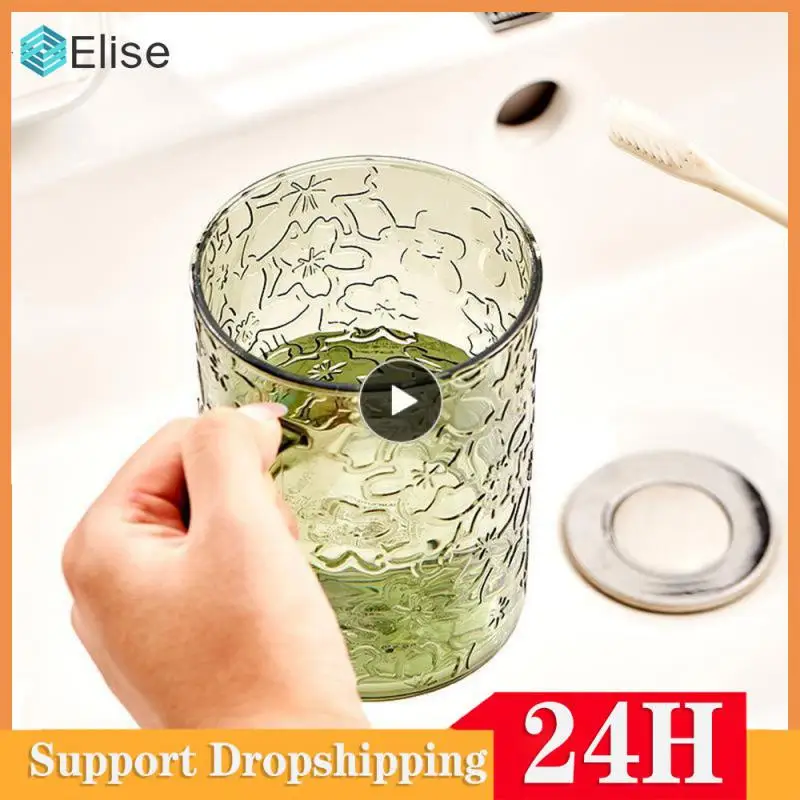 

Portable Tooth Brush Holder For Travel Transparent Washing Cup Practical Mouthwash Cup Bathroom Accessories Water Mug New Round
