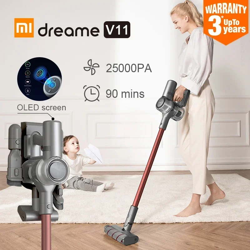 

2022 Dreame V11 Handheld Wireless Vacuum Cleaner V11 Household Sweeping Cyclone Suction Multi Functional Brush