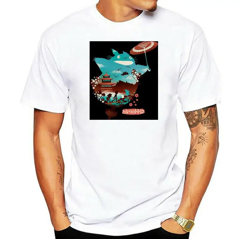 

My Neighbor Totoro T Shirt Totoro Japanese Cartoon Movie Tees Tees Summer Casual Cotton O-Neck Tshirts For Men