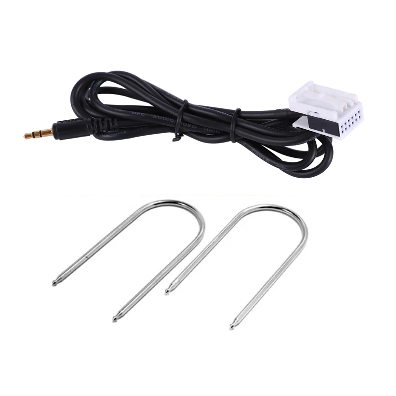 

Biurlink Car Radio AUX Cable with Radio Removal Tools For Peugeot 307 308 408 407 507 Citroen C5 C2 RD4 Radio