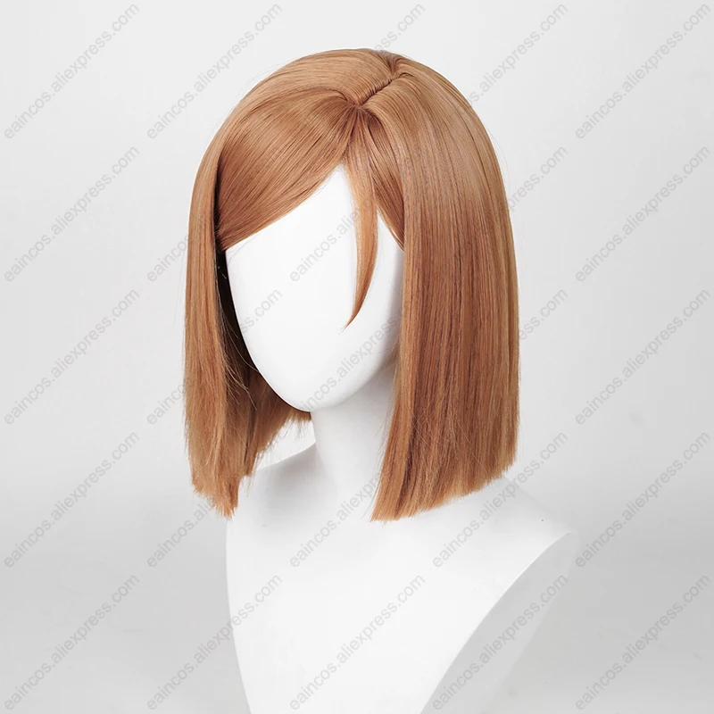 Парик для косплея Nobara Kugisaki 32 см короткие волосы термостойкие синтетические