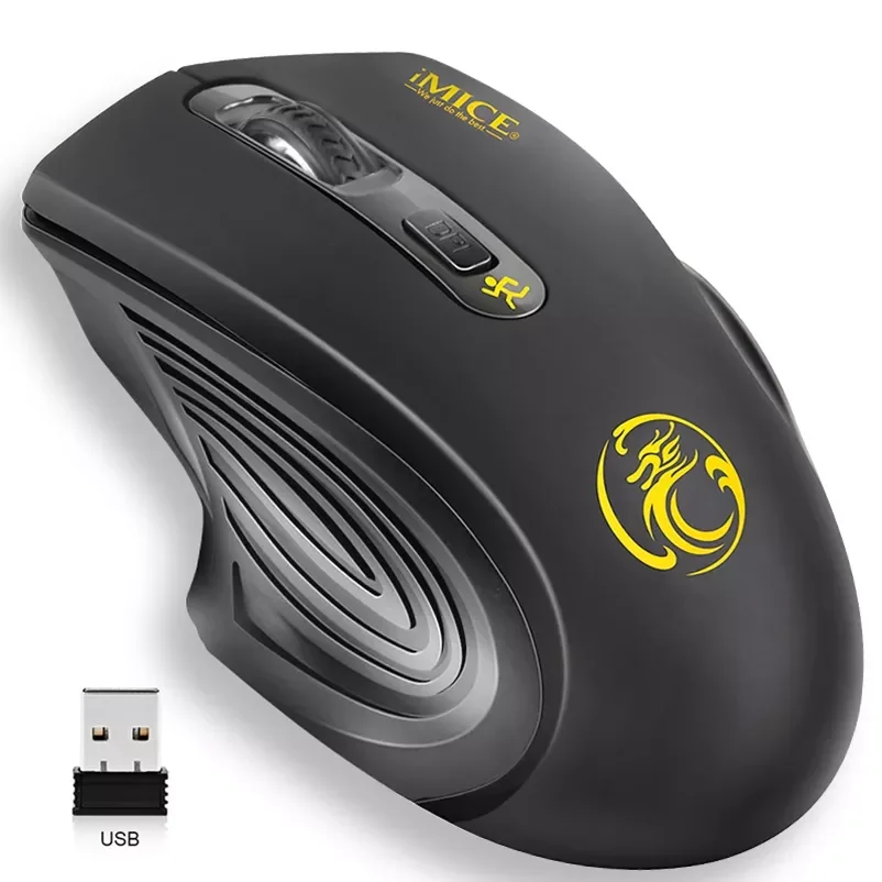 

USB беспроводная мышь 2000 DPI, разъем USB 2.0, оптическая эргономичная мышка для ноутбука, ПК, 2,4 ГГц, бесшумная